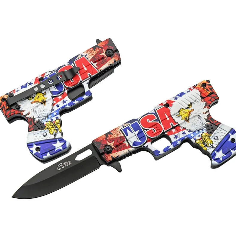 USA Eagle Gun Liner Lock Knife