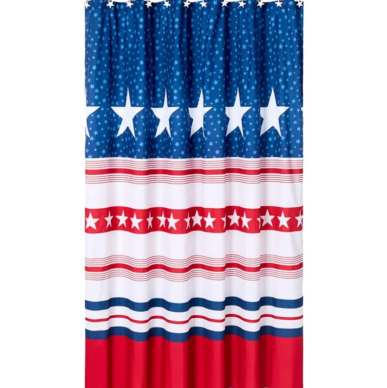 USA Striped Shower Curtain