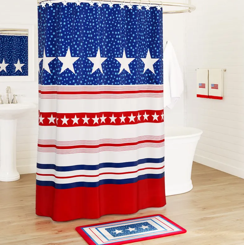 USA Striped Shower Curtain