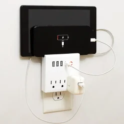 USB And Outlet Adapter With Phone Holder - Ultimate Charging Hub