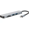 USB-C Hub 5-In-1 Compact Durable Design With HDMI TF/SD Card Readers