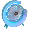 USB Rechargeable Desktop Fan With LED Lights