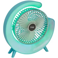 USB Rechargeable Desktop Fan With LED Lights