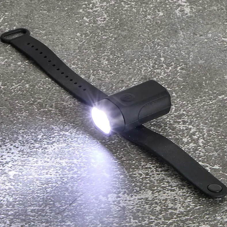 USB Rechargeable Waterproof Wristband Flashlight 2 LEDS 200 Lumens