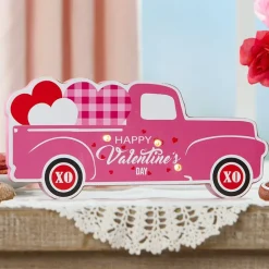 Valentine's and St Patrick's Lighted Truck Tabletop Décor