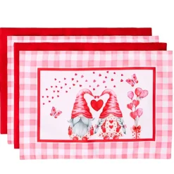 Valentine's Day Gnome Table Runner or Set of 4 Placemats