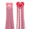 Valentine's Day Kitchen Tie Towels Hearts Set of 2