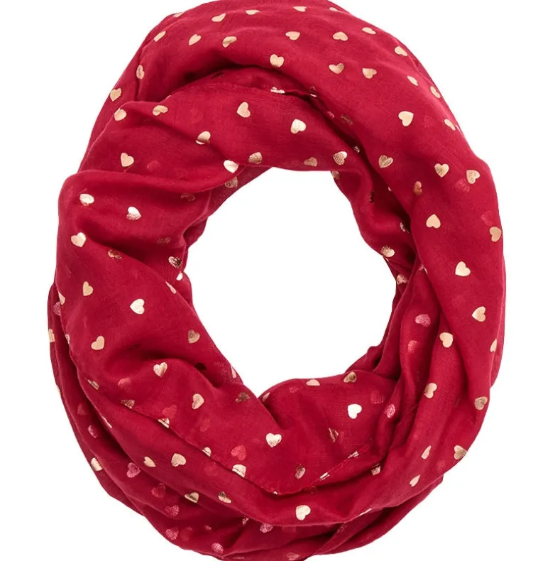 Valentine's Day Scarf Infinity Red 26"W x 35"L