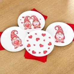 Valentine's Day Whimsical Gnome Printed Tabletop Collection