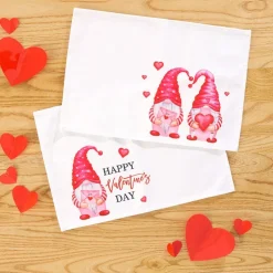 Valentine's Day Whimsical Gnome Printed Tabletop Collection