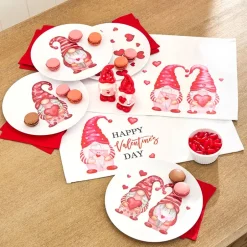 Valentine's Day Whimsical Gnome Printed Tabletop Collection