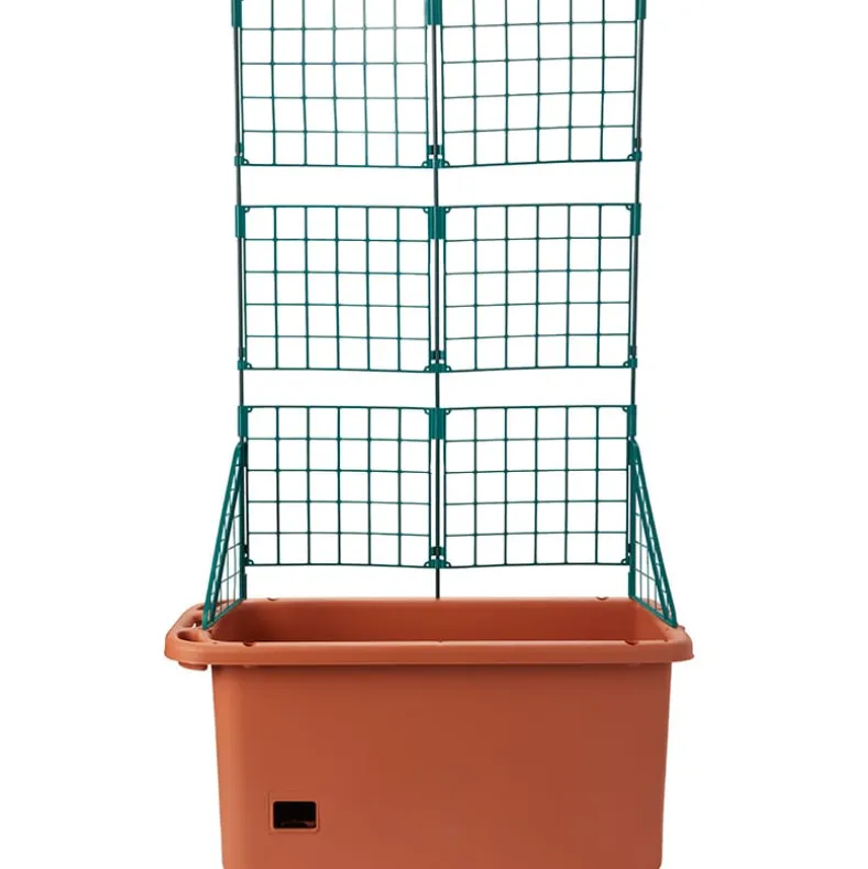 Vegetable Planter With Wheels And Trellis - 58 Inch Self Watering