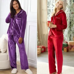 Velour Women's Pajama 2-Pc Set