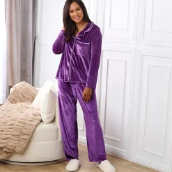 Velour Women's Pajama 2-Pc Set