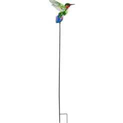 Vibrant Solar Glass Garden Stake