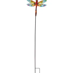 Vibrant Solar Glass Garden Stake