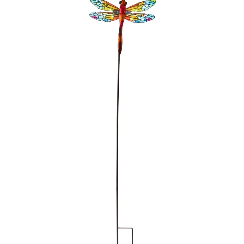 Vibrant Solar Glass Garden Stake