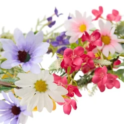 Vibrant Wildflower Garland or LED Candle Ring