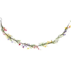 Vibrant Wildflower Garland or LED Candle Ring