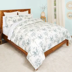 Vintage Palm Tree Queen or King Complete Comforter Set
