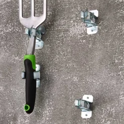 Wall Clamps Set Of 10 Spring Grip For Brooms Mops Rakes Organization