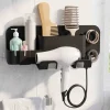 Wall-Mounted Silicone Hair Dryer and Accessories Holder
