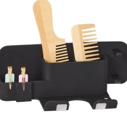 Wall-Mounted Silicone Hair Dryer and Accessories Holder