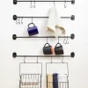 Wall-Mounted 4-Tier Coffee Mug Rack with Baskets