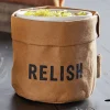 Washable Paper Condiment Holder with Ceramic Dish