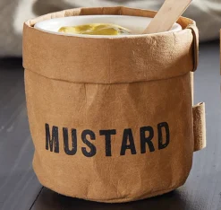 Washable Paper Condiment Holder with Ceramic Dish