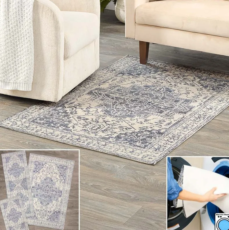 Washable Vintage Medallion Rugs