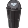 Waterproof Mini Car Trash Bin with Spring Door System