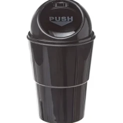 Waterproof Mini Car Trash Bin with Spring Door System