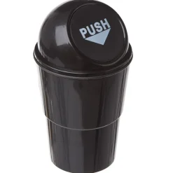 Waterproof Mini Car Trash Bin with Spring Door System