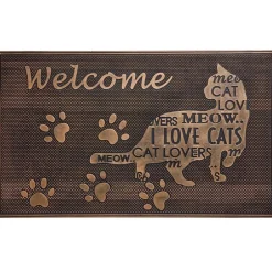 Welcome Cat Lover Rubber Doormat