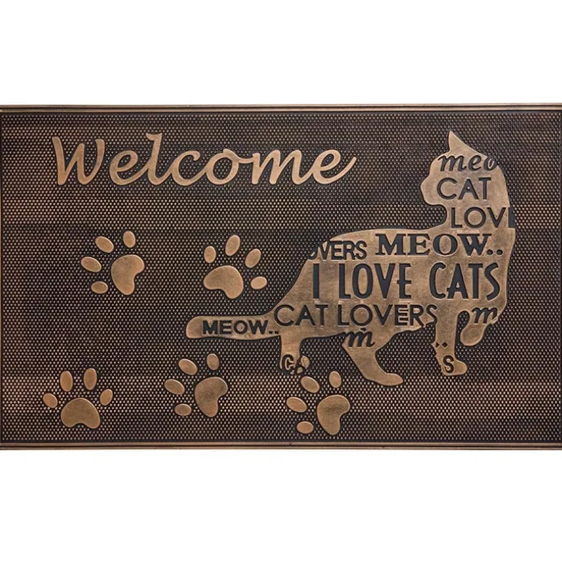 Welcome Cat Lover Rubber Doormat