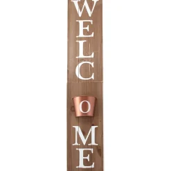 Welcome Sign with Planter