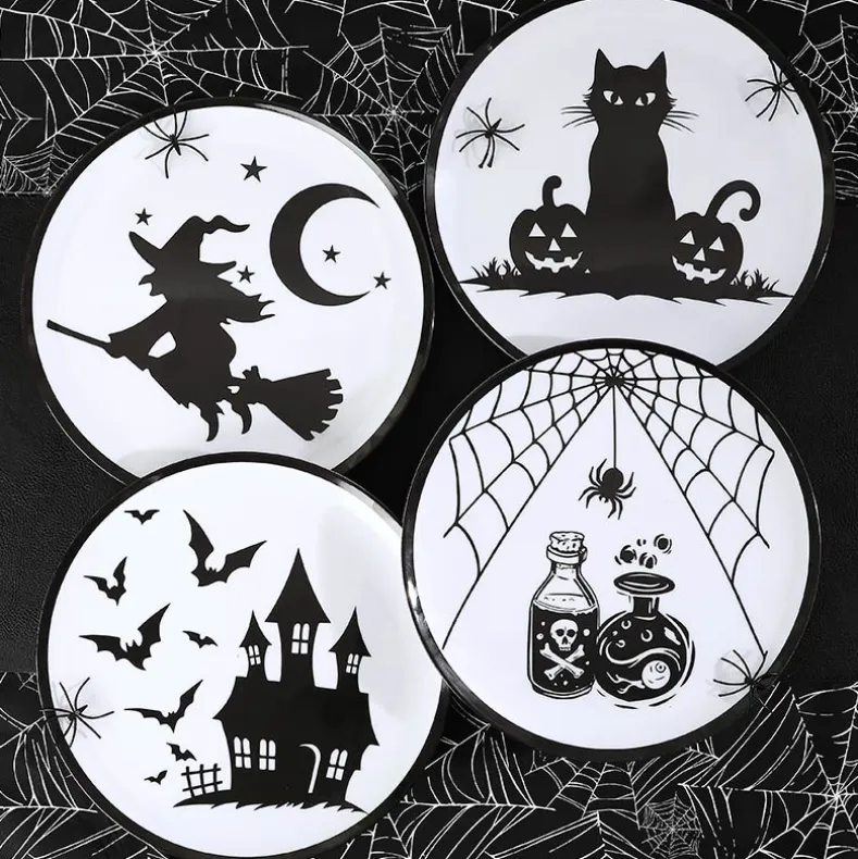 Whimsical Halloween Charger Plates- Set of 4