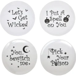 Whimsical Halloween Salad Plates-Set of 4