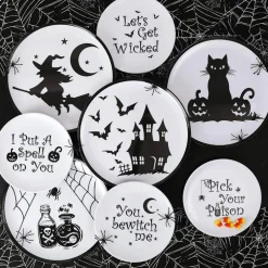Whimsical Halloween Salad Plates-Set of 4