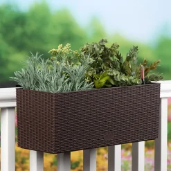 Wicker-Look Rectangle Planter