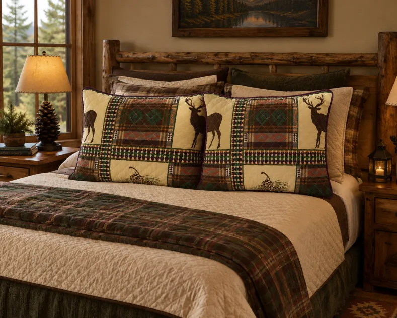Wild Lodge Quilted Standard Sham
