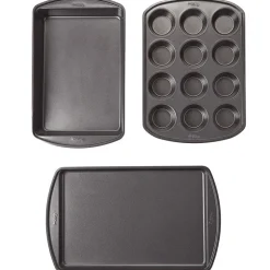 Wilton Bakeware Gift Set - Baking Sheet, Muffin Pan, and Oblong Pan