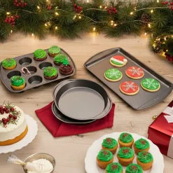 Wilton Nonstick Baking Pan Gift Set - Loaf, Round, Oblong, Muffin