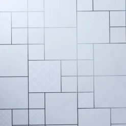 Window Film PVC Embossed In Geometric Ivy Or Square Design
