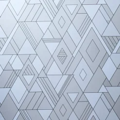 Window Film PVC Embossed In Geometric Ivy Or Square Design
