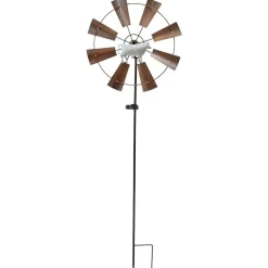 Wind Spinner Country Windmill With Cow Motif Garden Stake