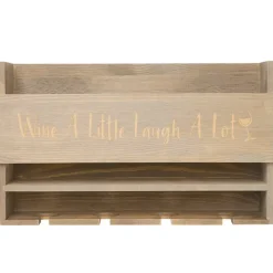 Wine Rack with Wine Glass Storage, Wall-Mounted