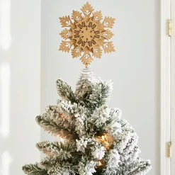 Winter Woodland Snowflake Christmas Tree Topper