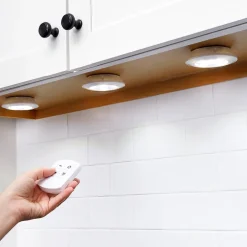 Wireless LED Puck Lights - Versatile, Battery Operated, 6 Pc with Remote